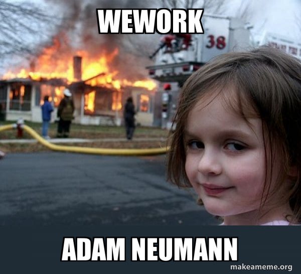 WeWork Adam Neumann - Disaster Girl | Make a Meme