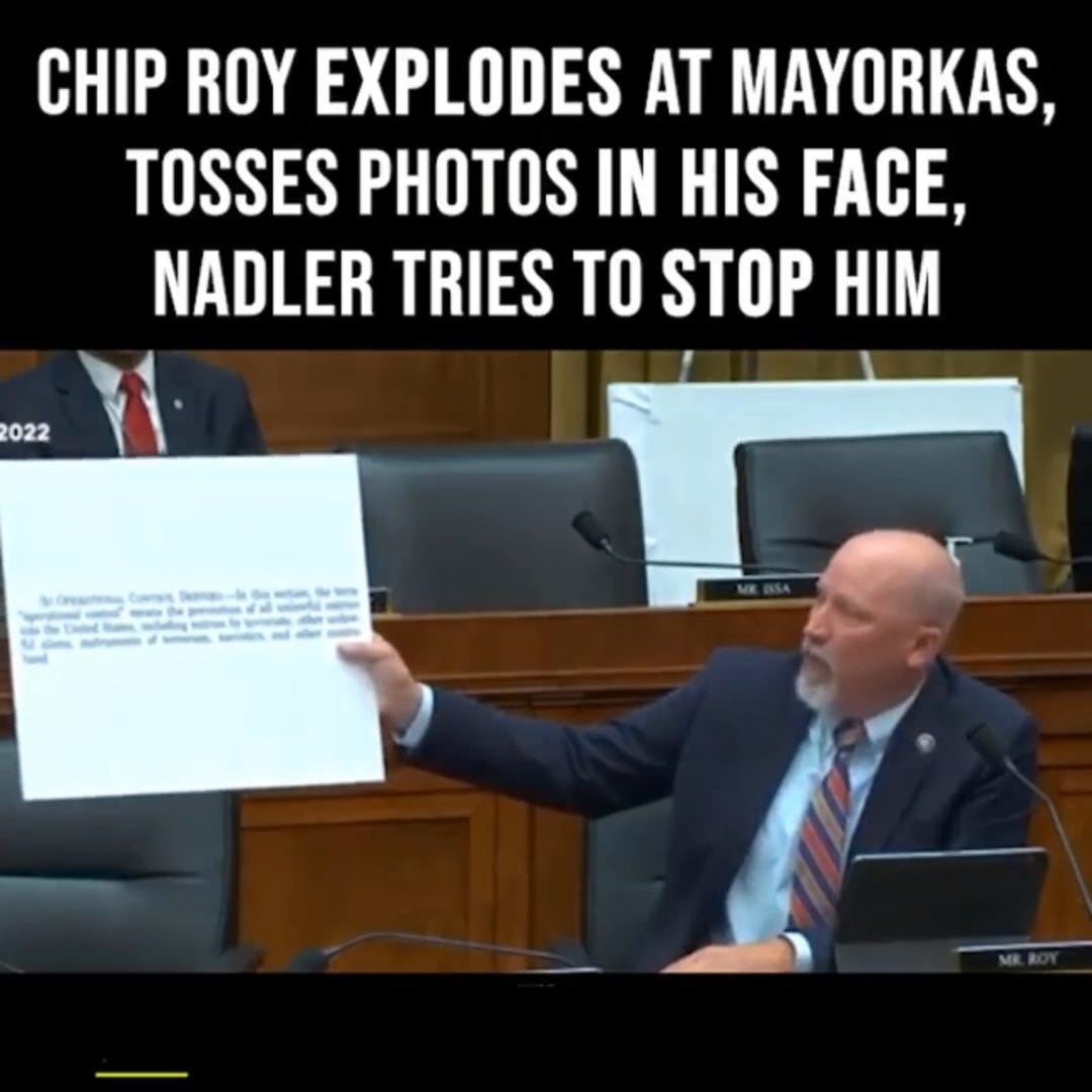 Chip Roy Schools Mayorkas | school | Chip Roy is a rockstar! | By The ...