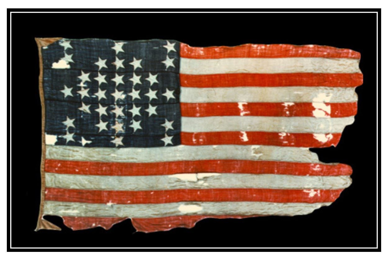 storm flag that flew over Fort Sumter