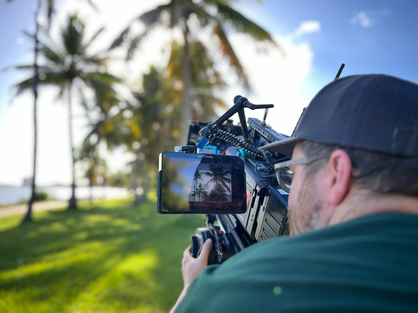 Dustin shooting a film in Puerto Rico.