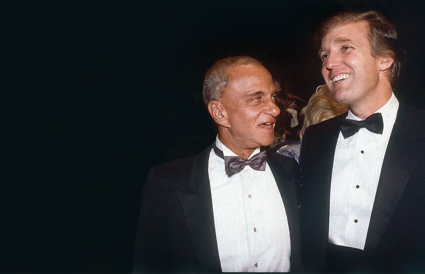 Lawyer Roy Cohn and property developer Donald Trump at the opening of the Trump Tower in 1983