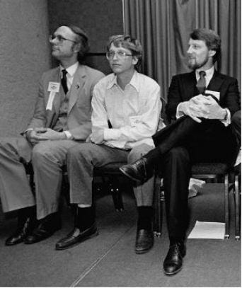 Gary Kildall and Bill Gates at an event