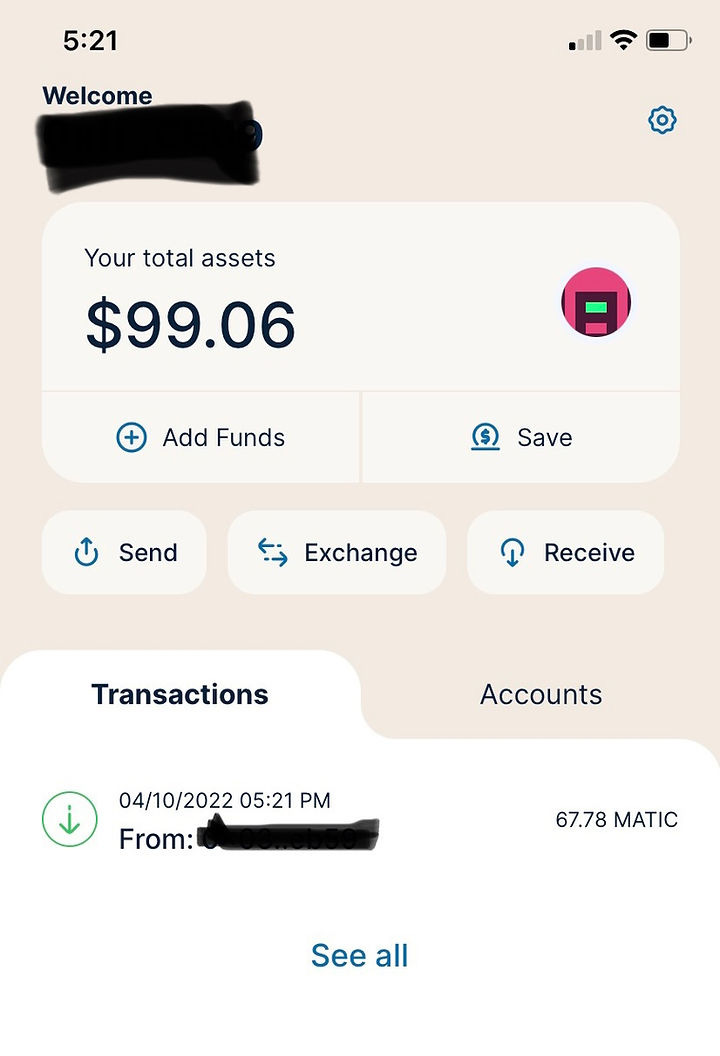 Minke’s dashboard looks like a regular fintech app with savings, borrowing, etc.