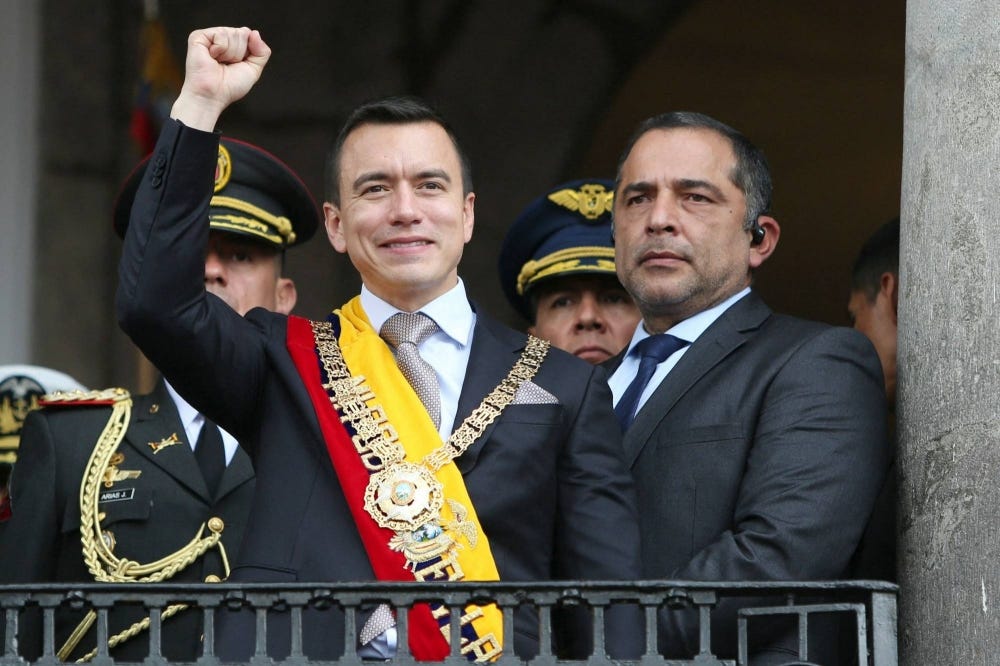 New Ecuadorian president Daniel Noboa pledges reforms - The Japan Times
