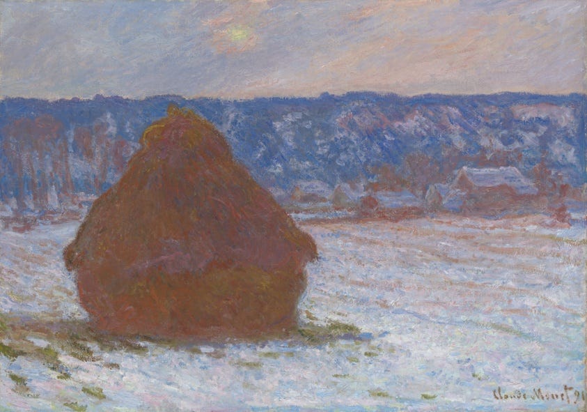 Stack of Wheat (Snow Effect, Overcast Day) | The Art Institute of Chicago