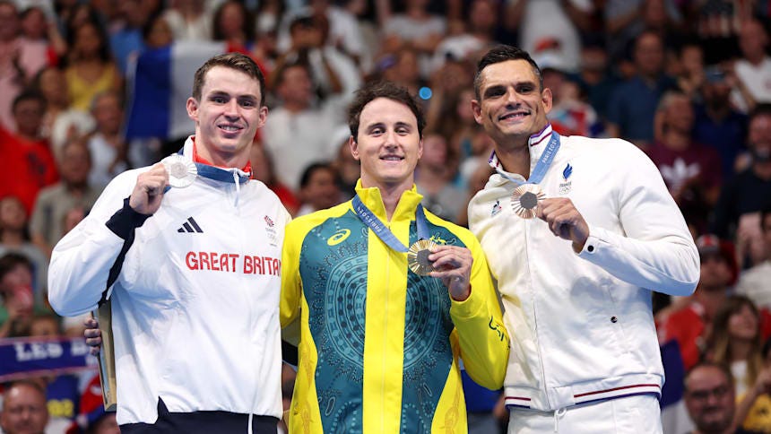 Paris 2024 swimming: All results, as Australia's Cameron McEvoy sprints to  gold in men's 50m freestyle