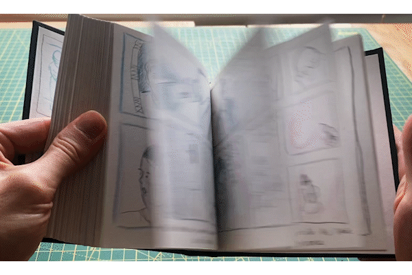 an animated gif flipping through a storybook