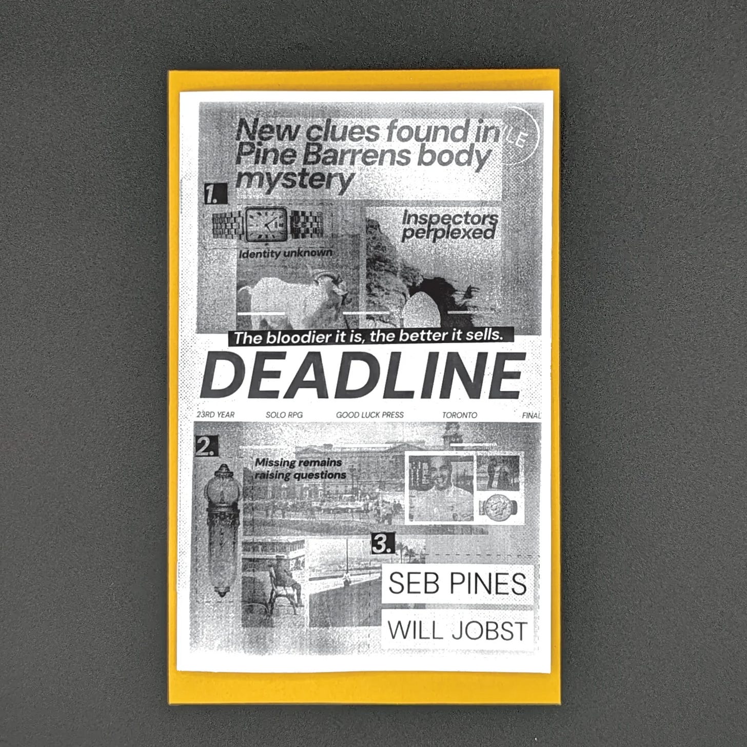 Deadline Cover, black and white and lofi