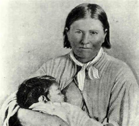 Cynthia Ann Parker, with daughter "Topsannah" or Prairie Flower Cynthia Ann Parker, with daughter "Topsannah" or Prairie Flower