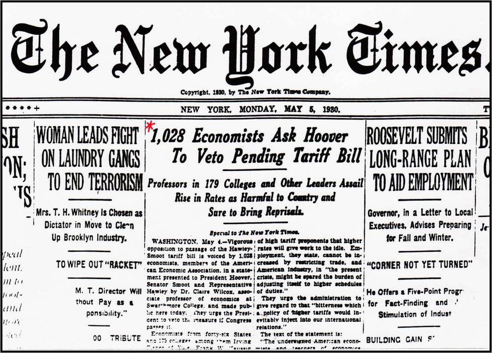 Hoover's Smoot-Hawley tariff led to protectionism worldwide… | Cami Ryan