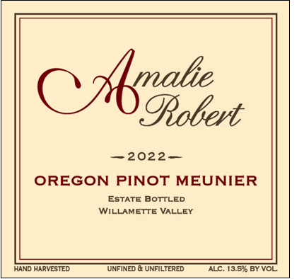 Amalie Robert 2022 Pinot Meunier.