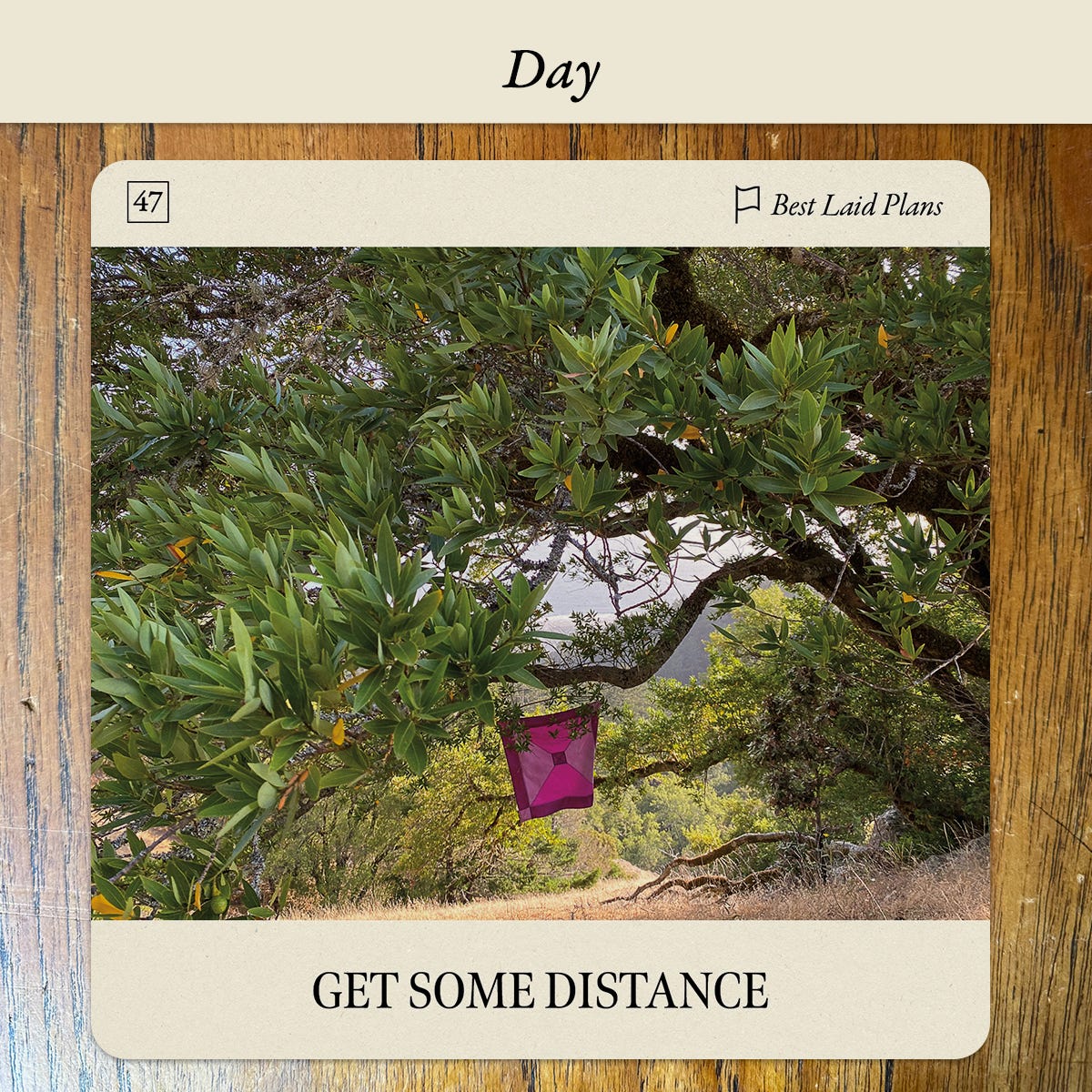 Flag Oracle card Get Some Distance