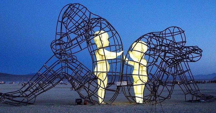 Ego vs Inner Child | Burning man sculpture, Modern sculpture, Burning man