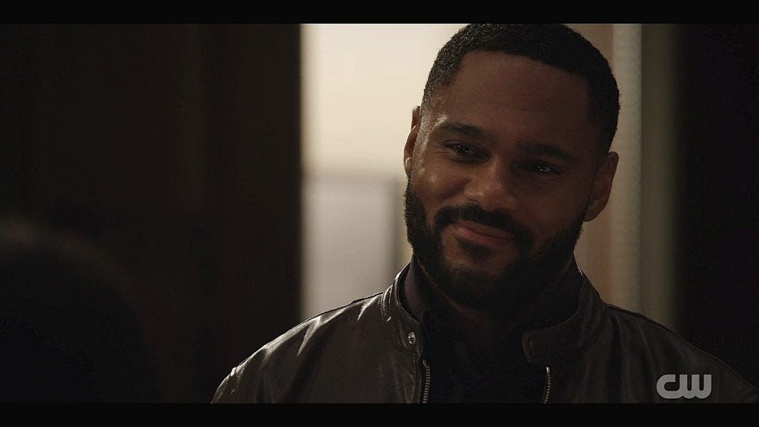 Trey smiling at Cassie on Walker.