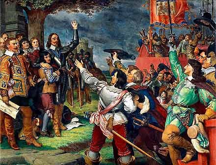 Charles I raising his standard at Nottingham - Explore-Parliament.net