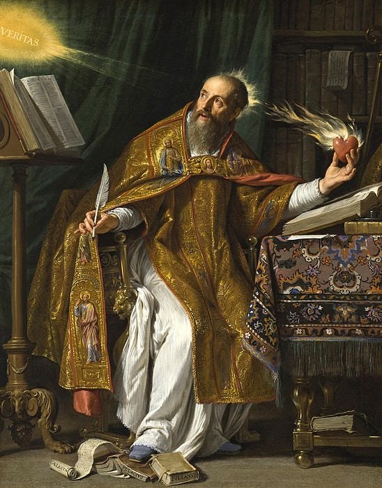 This may contain: a painting of a man holding a book in one hand and a feather in the other