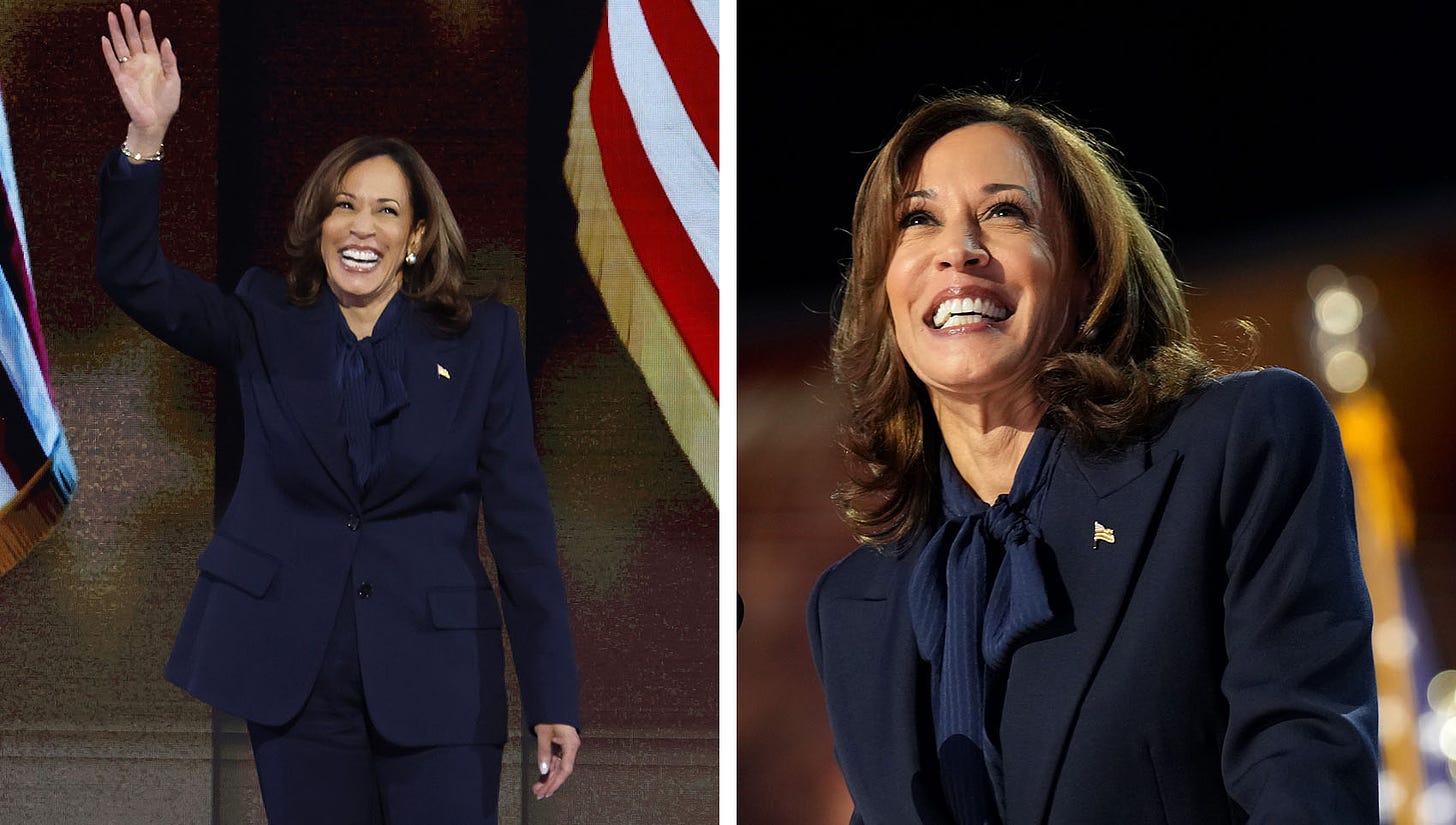 Kamala Harris Closes DNC 2024 in Chloe Power Pantsuit on Final Night