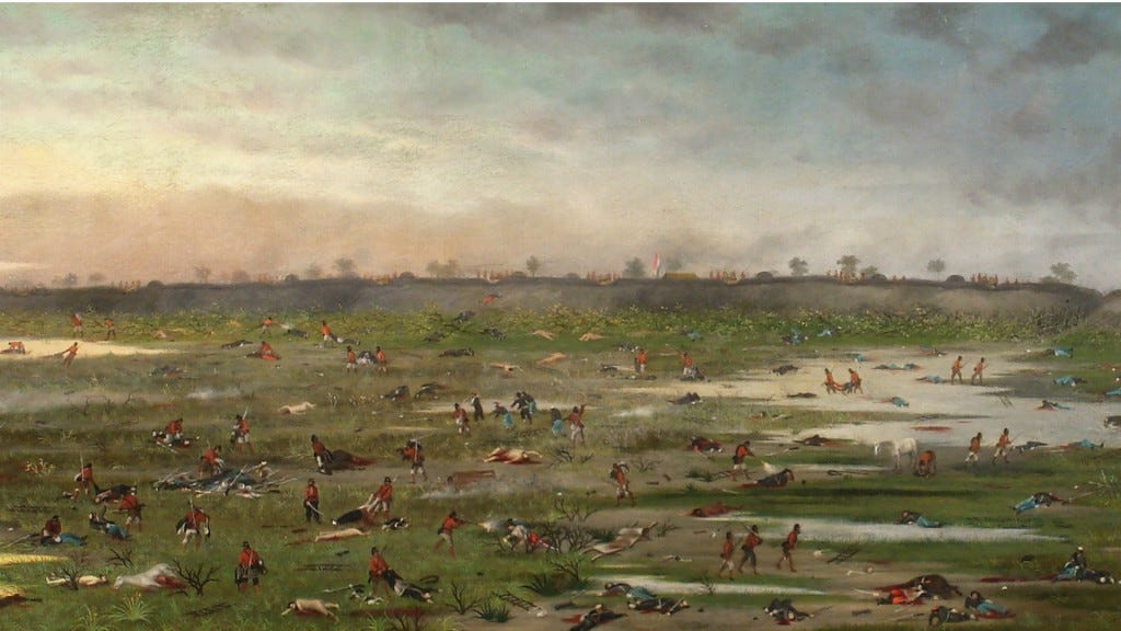 “Después de la batalla de Curupaytí”, de Cándido López (Museo Nacional de Bellas Artes)