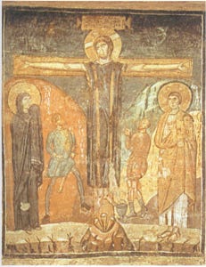 Ancient Icon of Jesus on the Cross