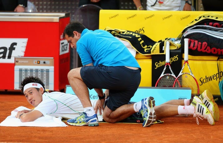 kei nishikori butt the problem this time around