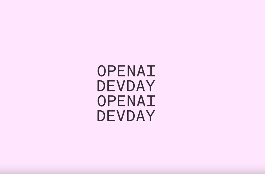 screenshot of the OpenAI Dev Day screen