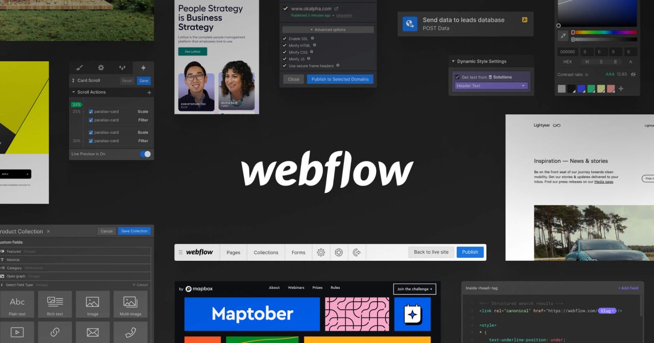 Webflow a no-code builder