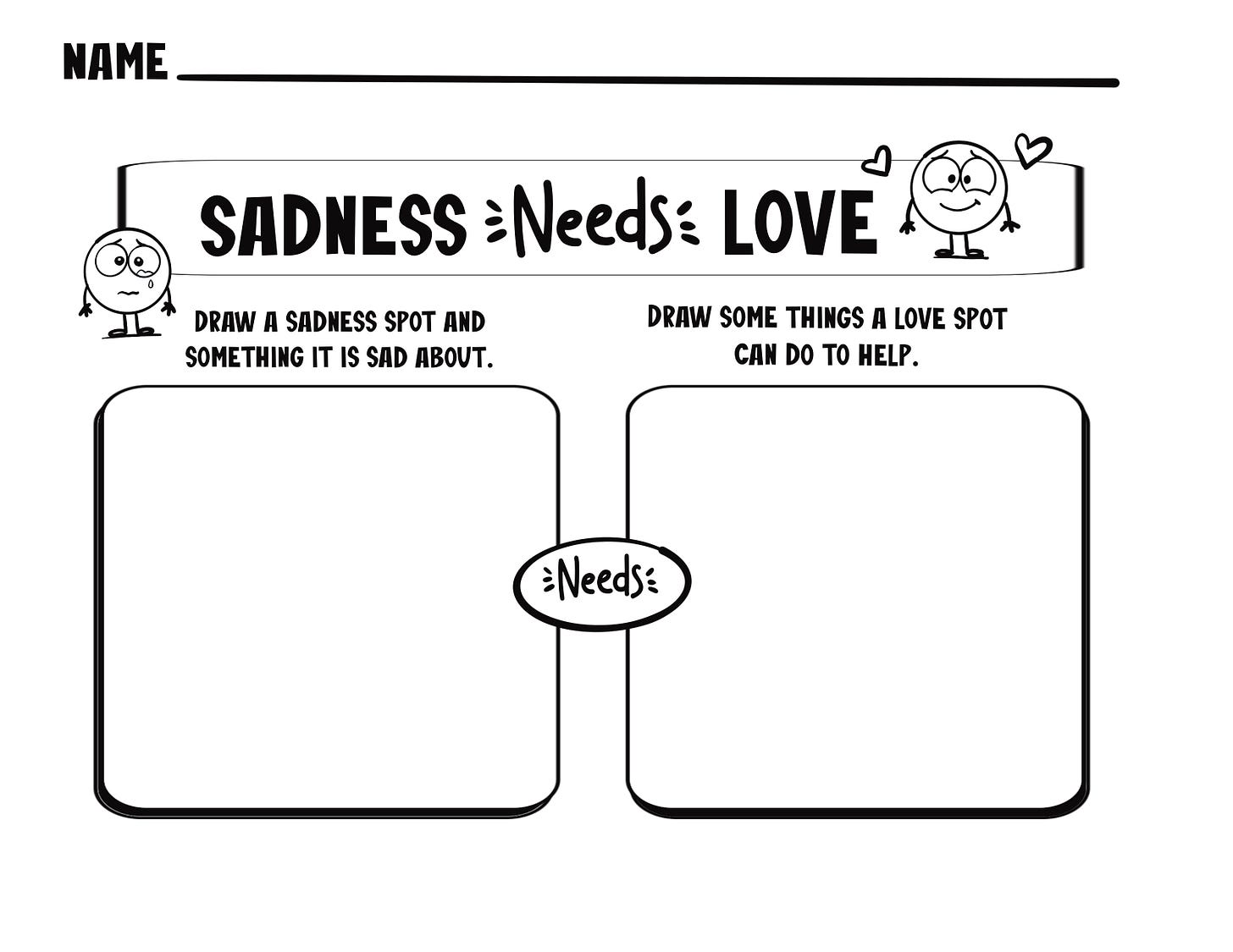 Feelings Need Feelings- Activity Printable Download – Diane Alber