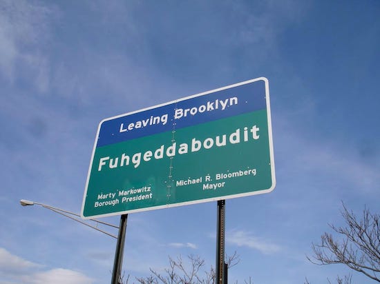 Here's where Brooklyn's unique 'Fuhgeddaboudit,' 'Oy Vey' signs come from
