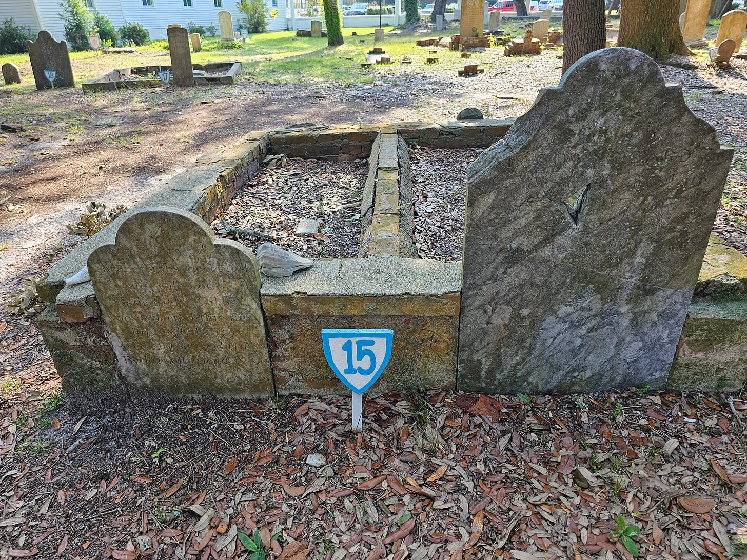 tombstones of lost seaman and his wife