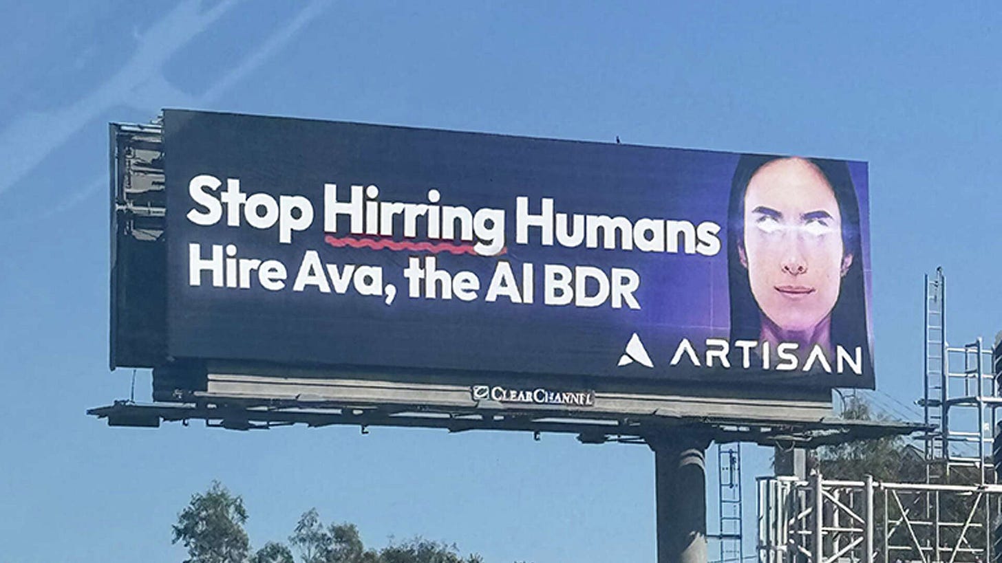 CEO behind 'Stop Hiring Humans' billboards in S.F. defends campaign