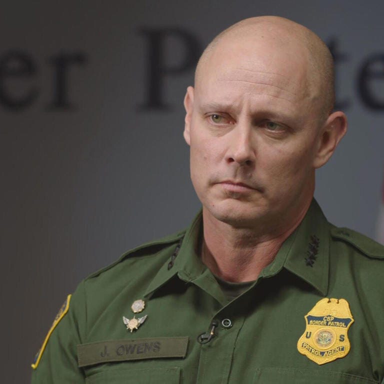 Border Patrol Chief Jason Owens in an interview with CBS News on Thursday, March 21, 2024.