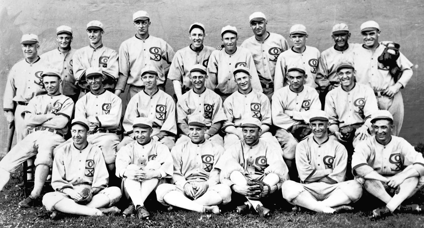 1919 Black Sox depicted (NATIONAL BASEBALL HALL OF FAME LIBRARY)