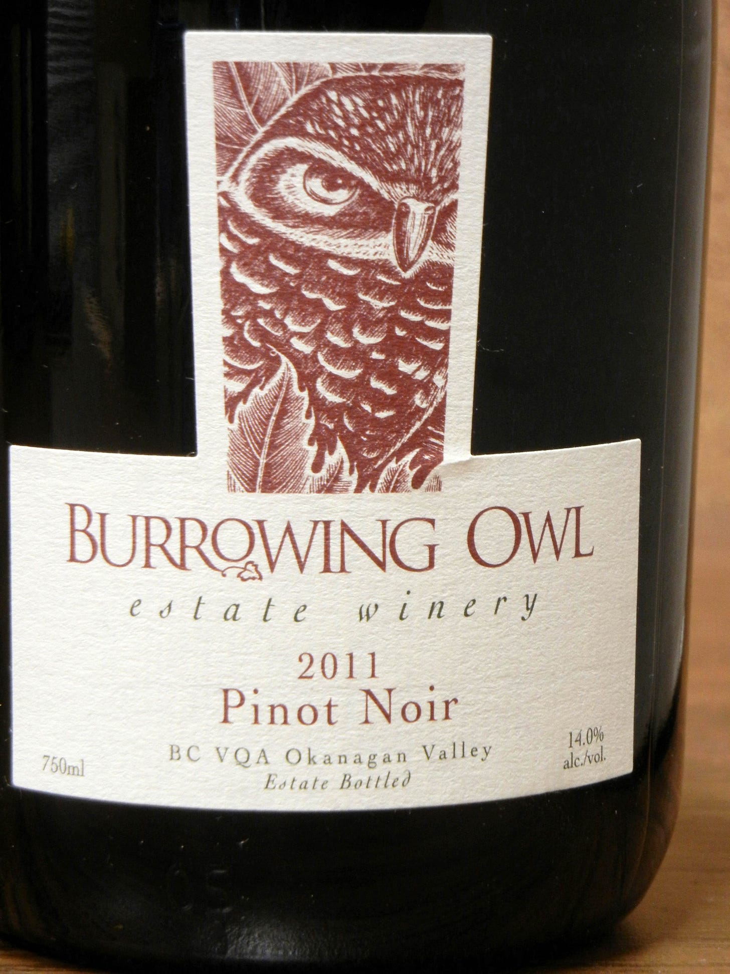 Burrowing Owl Pinot Noir 2011 Label - BC Pinot Noir Tasting Review 11