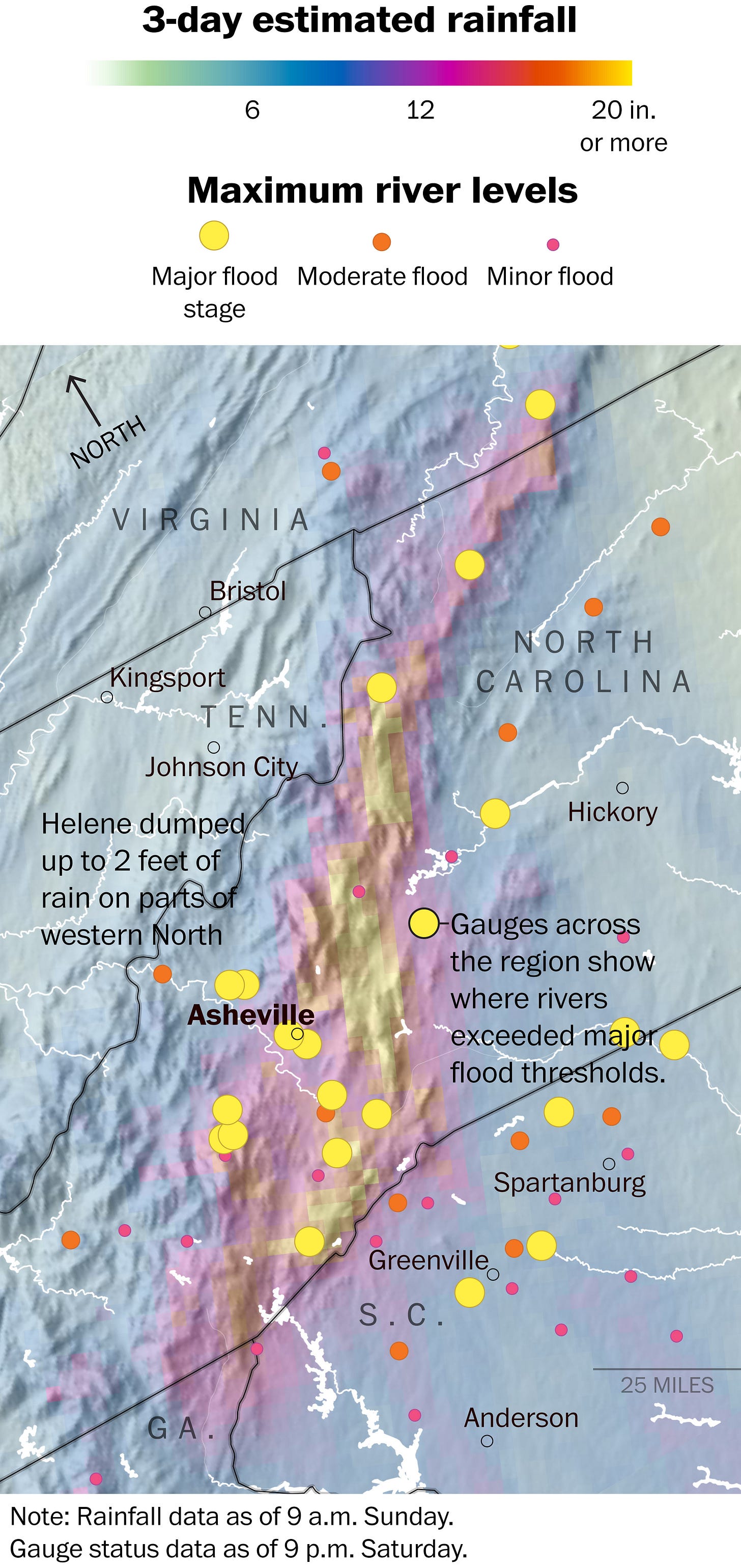 Mapping the historic floods caused by Hurricane Helene - The Washington Post