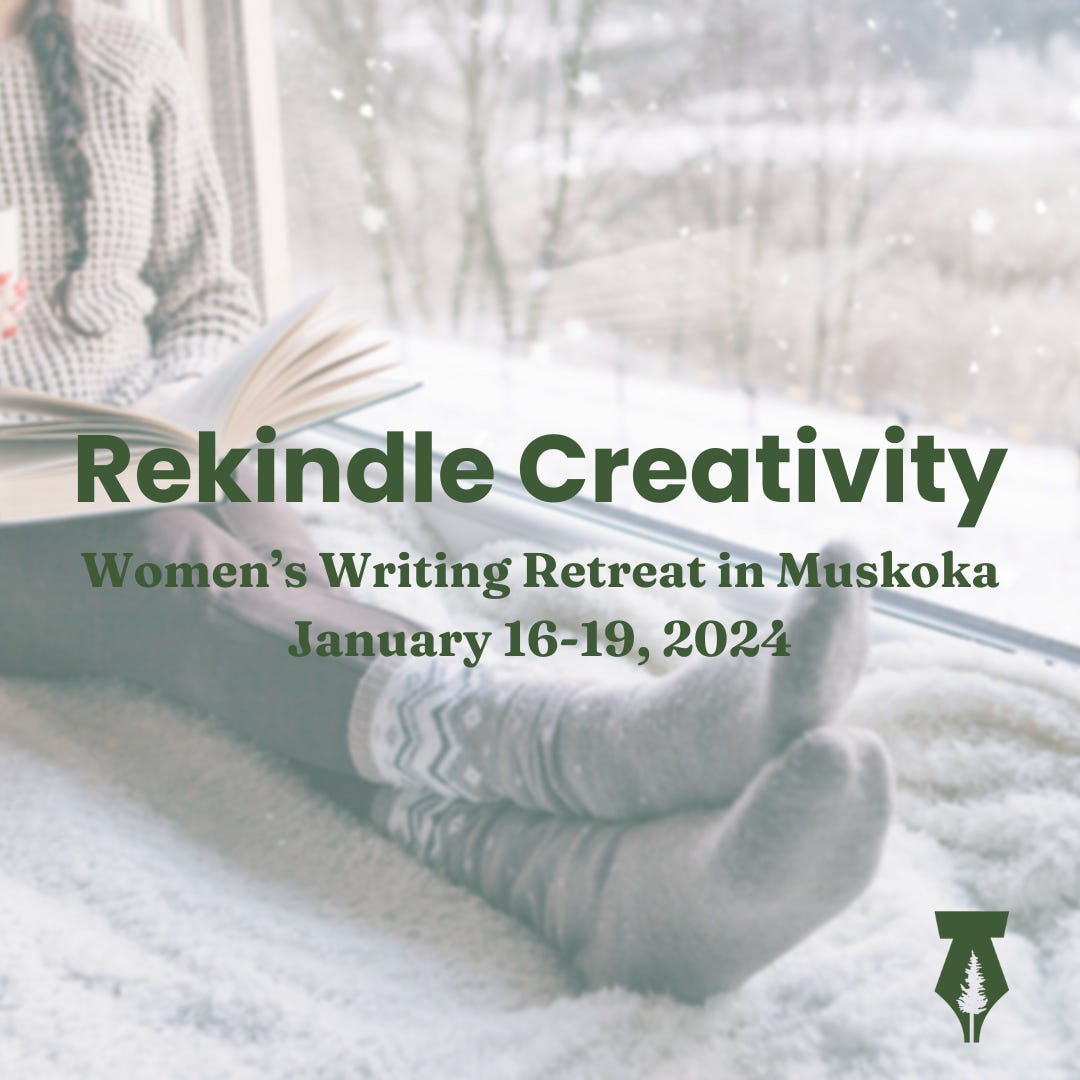 Image of Woman reading with title Rekindle Creativity