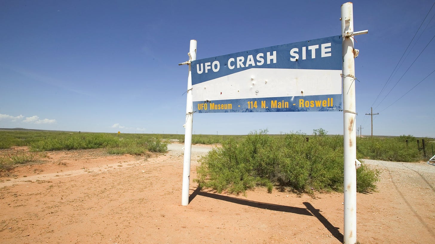 A sign at Roswell