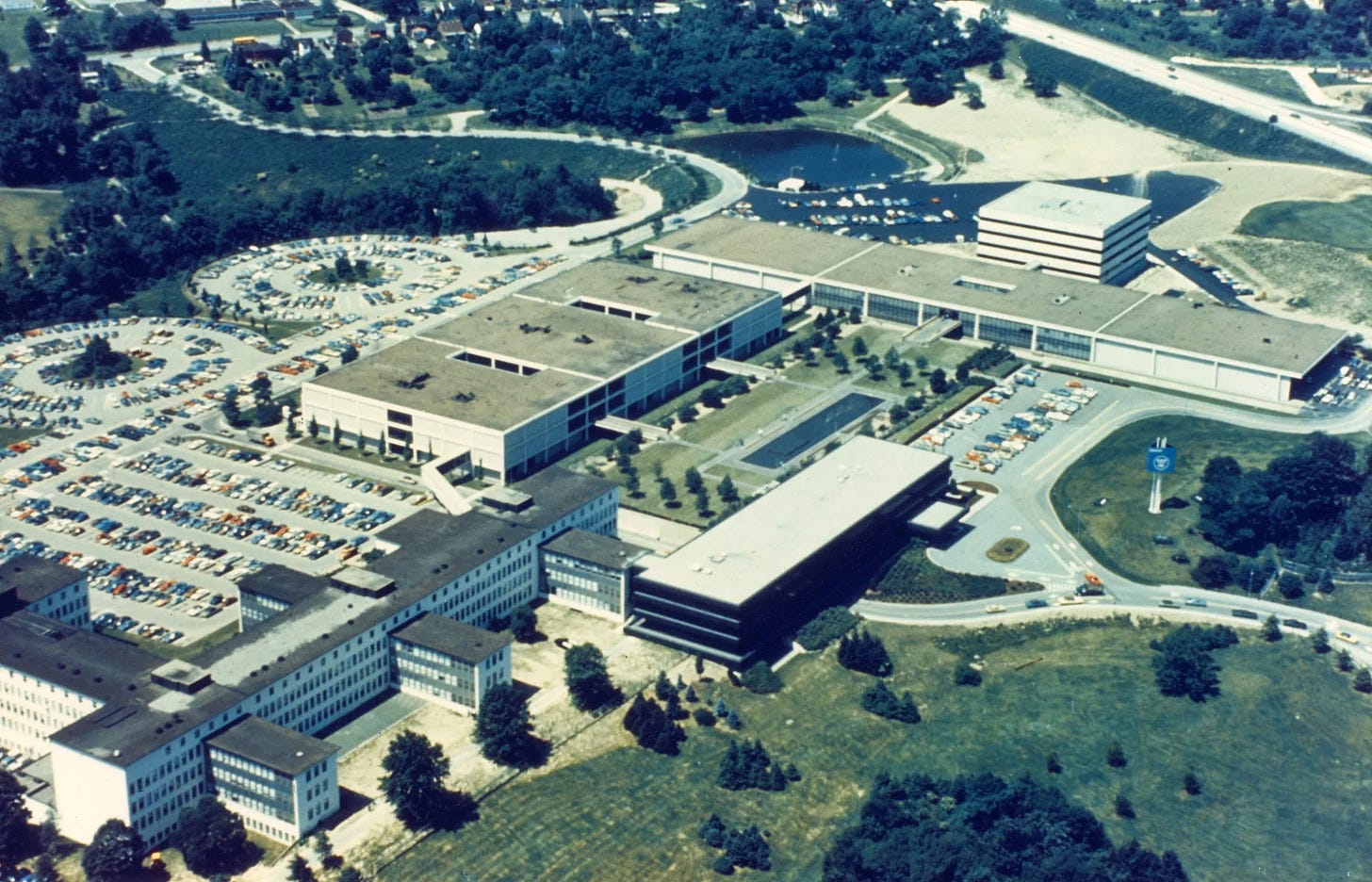 Aerial view of Westinghouse R&D Center in Churchill PA