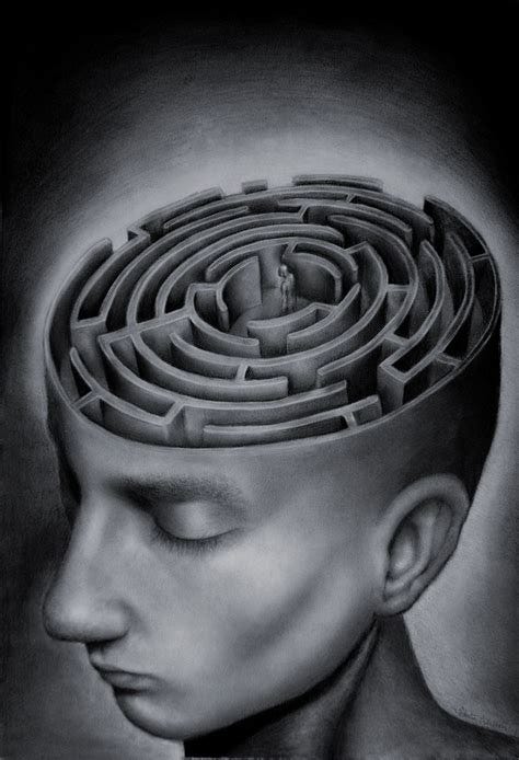 Black and white drawing of a man’s head with a maze inside, representing introspective decision-making and thoughtful failure. Black and white drawing of a man’s head with a maze inside, representing introspective decision-making and thoughtful failure.