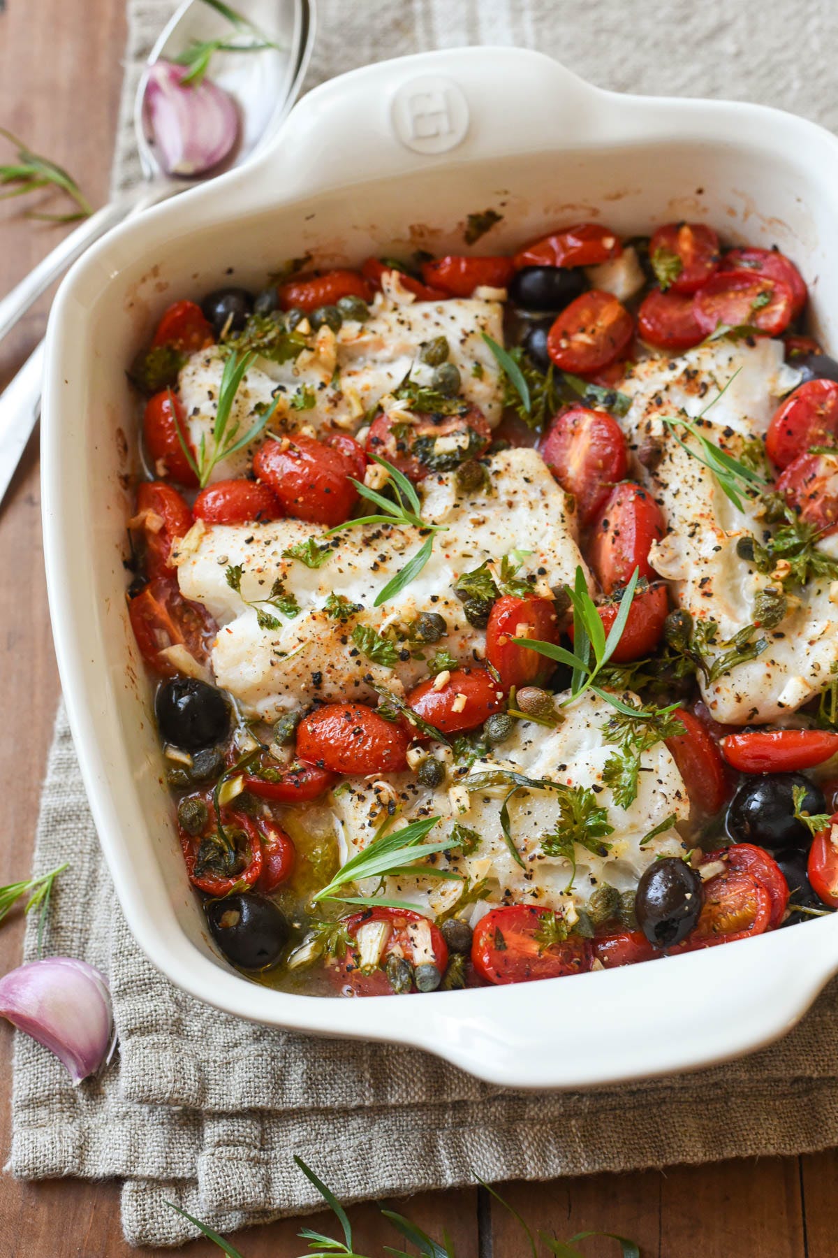 Baked Fish à la Méditerranéene 