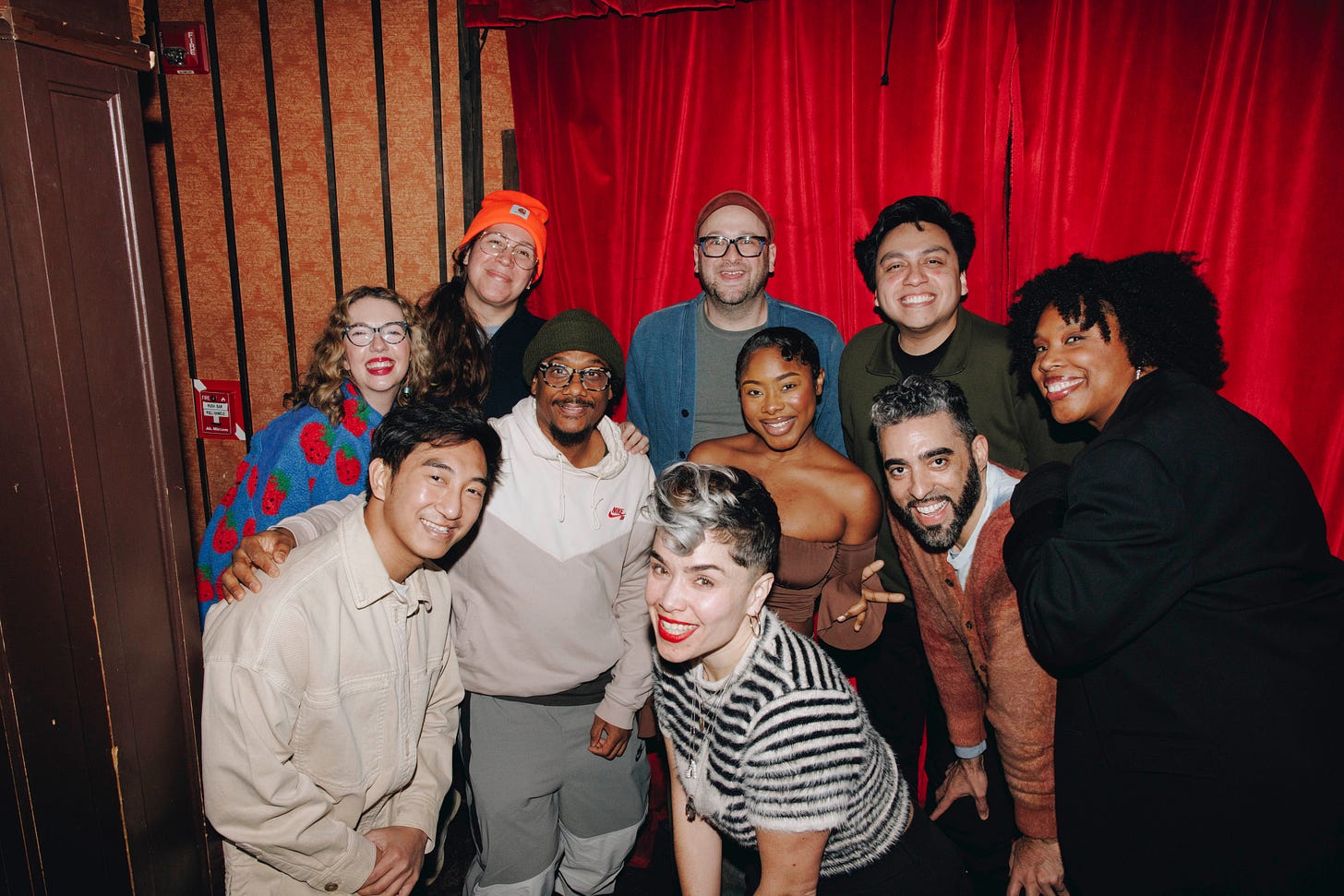 Jordan Ashleigh, Alison Leiby, Donwill, Me, Lea'h Sampson, Martin Urbano, Joyelle Nicole Johnson, Tyrone Thornhill, Zilla Vodnas, and Victor Tran at the last Frankenstein's Baby.