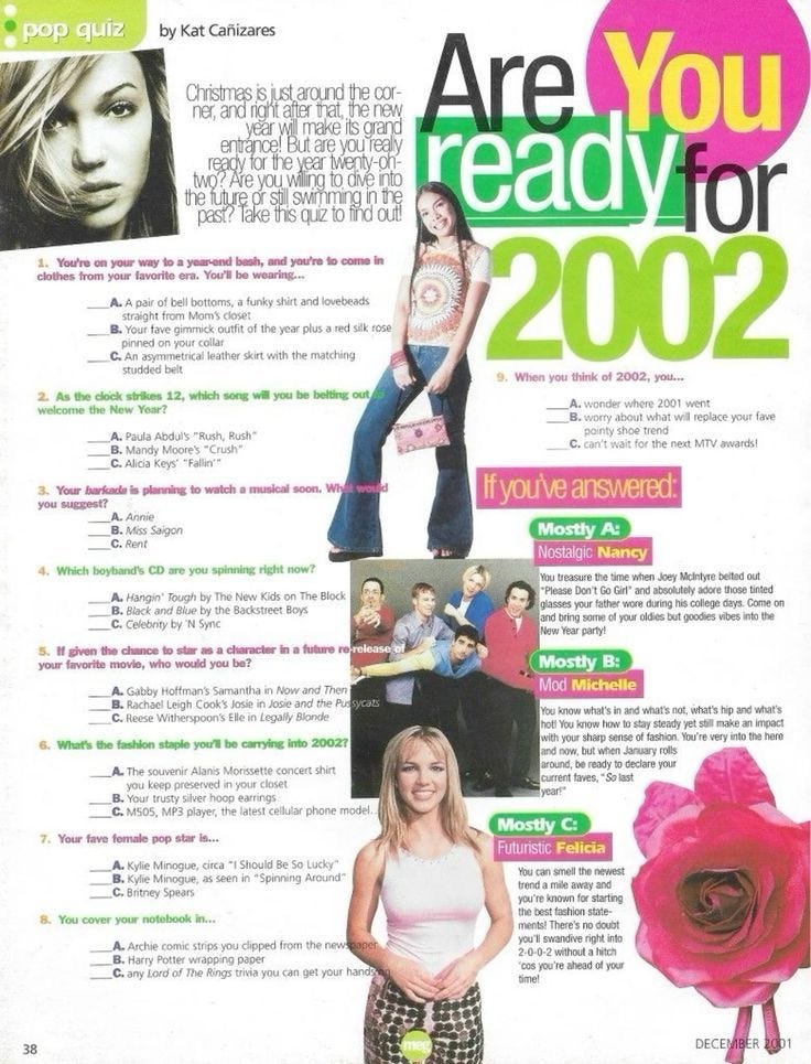 This may contain: an advertisement for the magazine are you ready for 2012? with pictures of young women