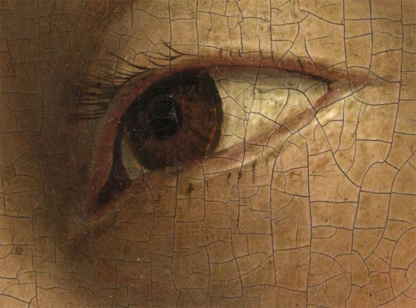 close up of an eye with a ponderous expression