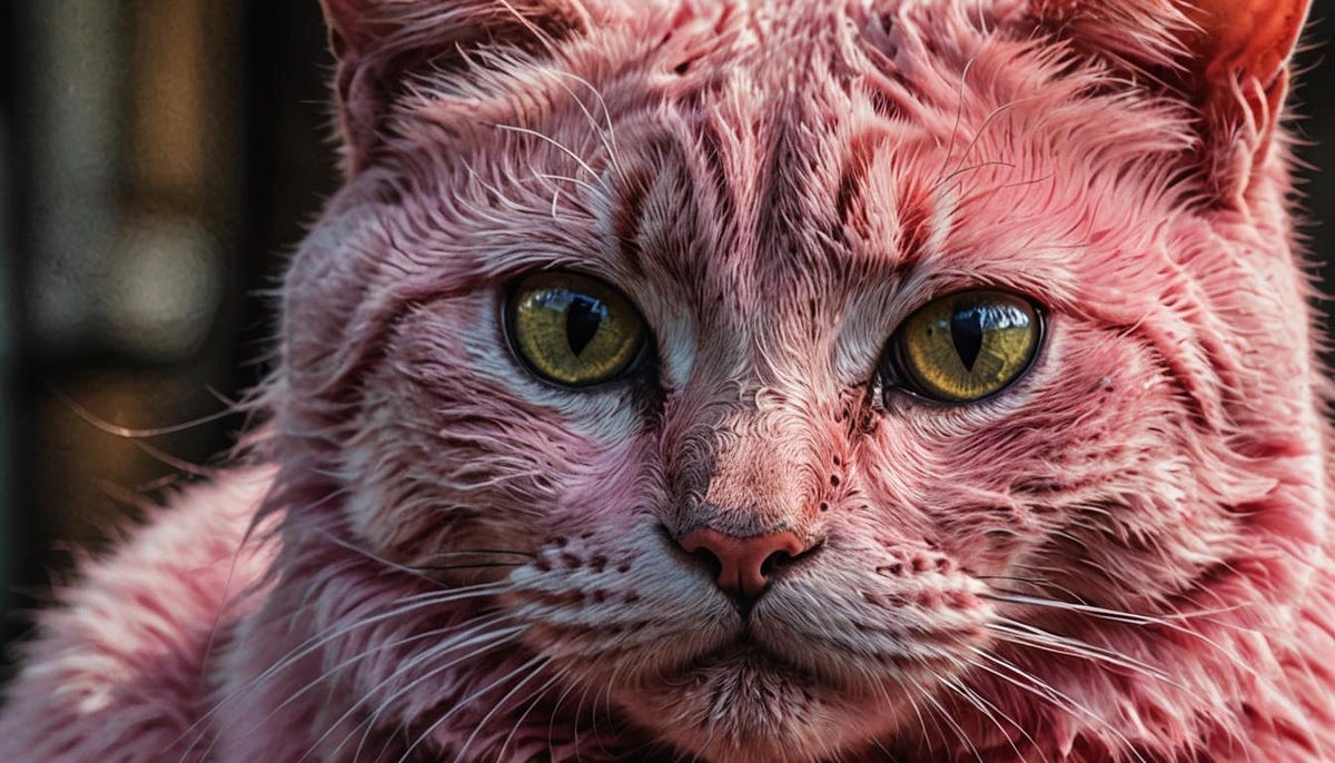 pink cat face