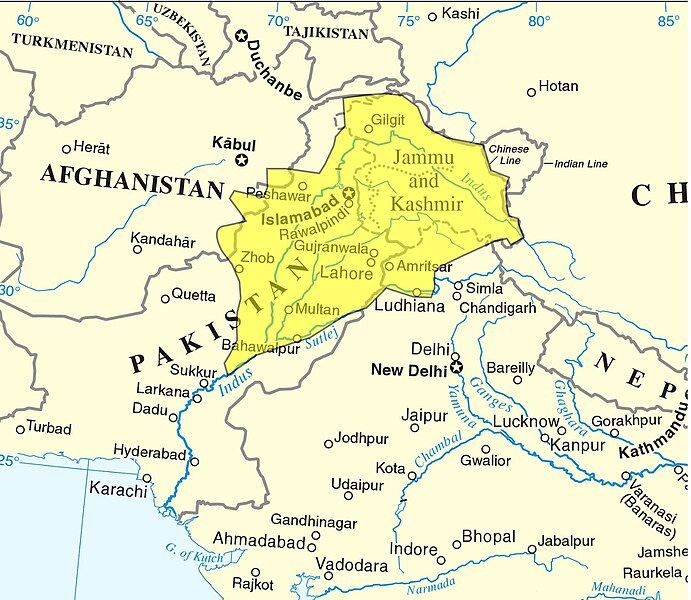 Map of Sikh Empire during Maharaja Ranjit