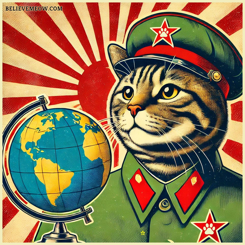 chairman meow propaganda believe poster