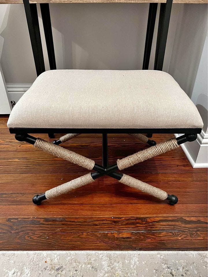 Product photo of BRAND NEW Campaign Stool/ottoman Must Go ASAP