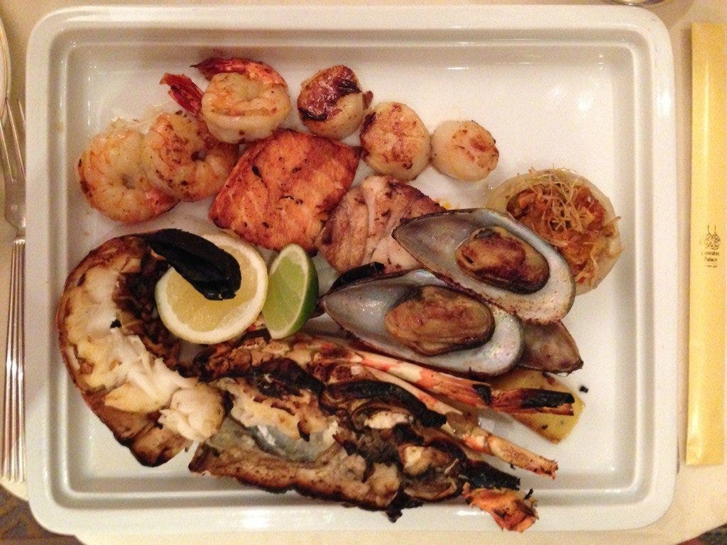 Seafood mixed grill