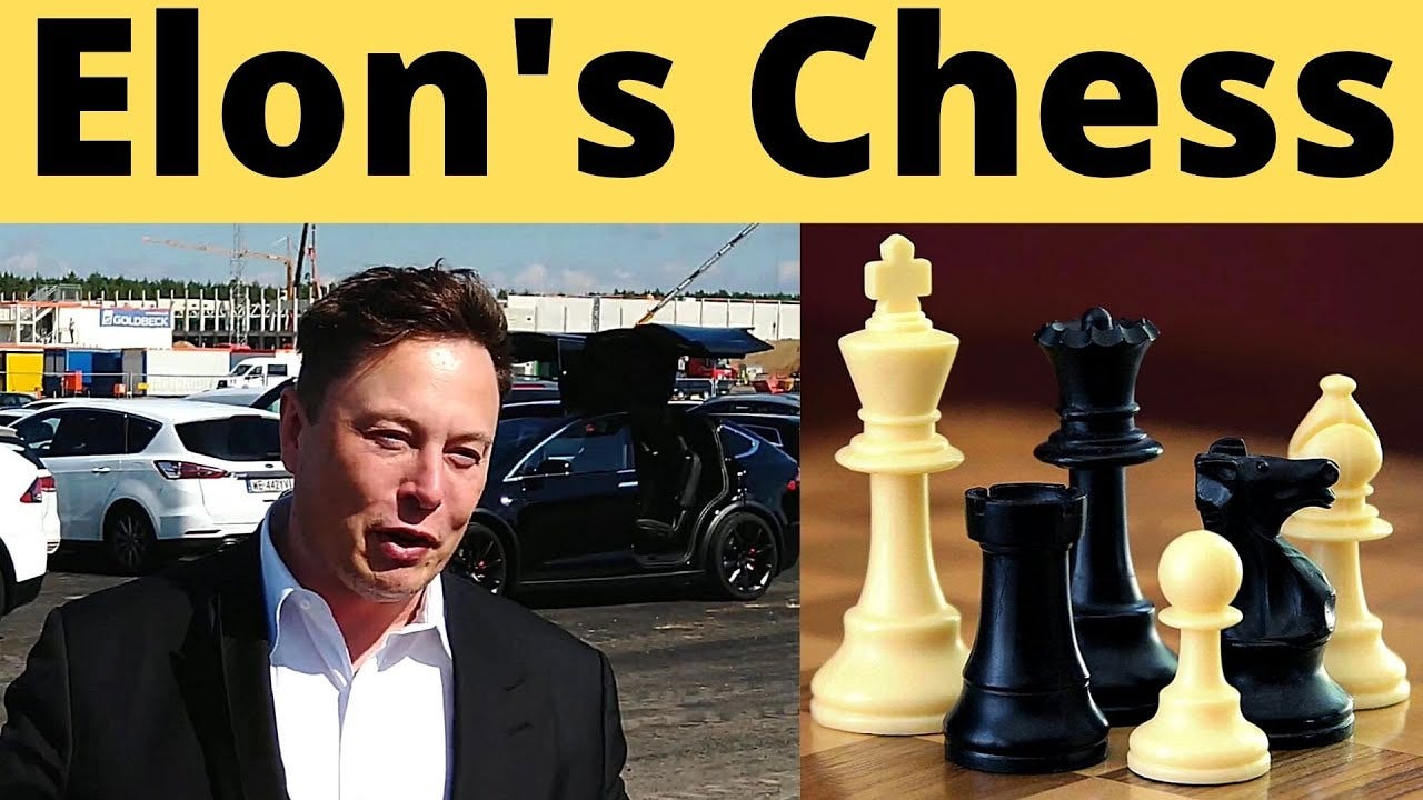 Elon Musk's Smart Chess Game, Bringing Tesla Pieces Into Position - YouTube