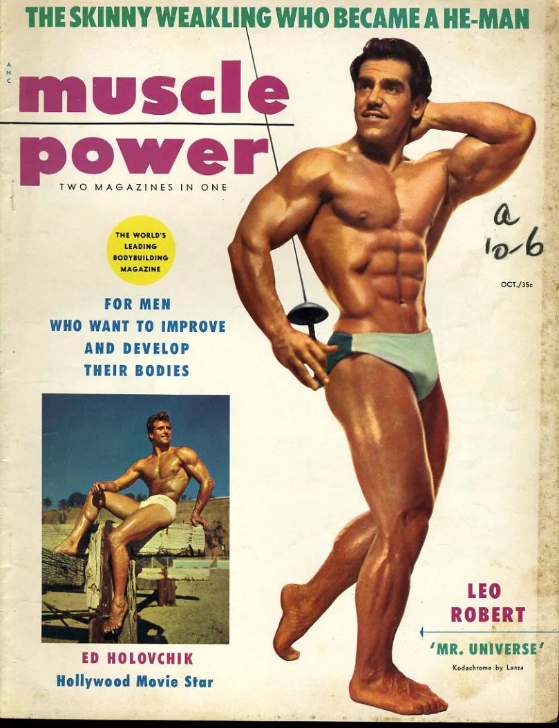 LEO ROBERT MR. UNIVERSE MUSCLE POWER OCT 1955 | eBay