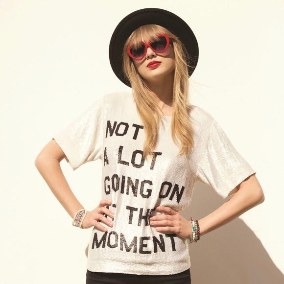 Where To Buy Taylor Swift's Not A Lot Going On At The Moment Shirt From The  “22” Music Video – fresh pair of iis